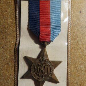 Original WWII British Army 1939-1945 Star Medal